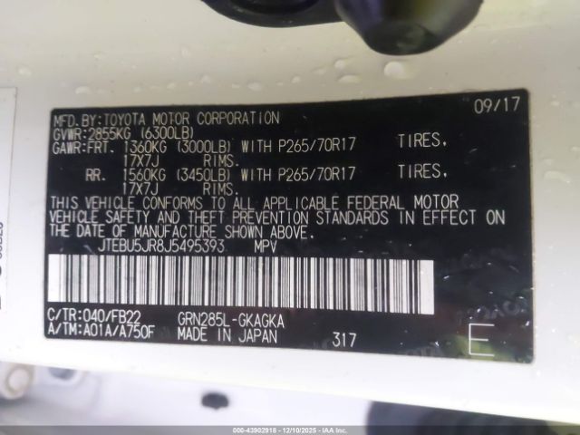 2018 TOYOTA 4RUNNER JTEBU5JR8J5495393 Photo 8