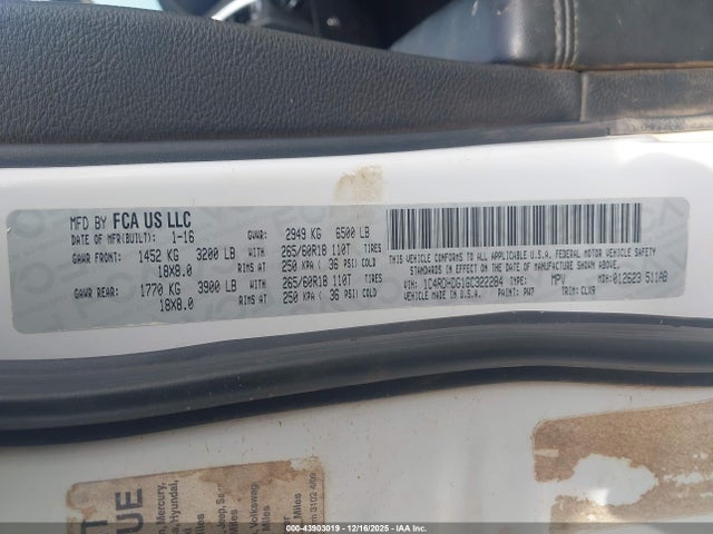 2016 DODGE DURANGO 1C4RDHDG1GC322284 Photo 8