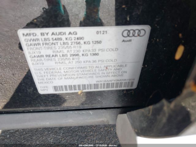 2021 AUDI Q5 WA1BAAFY0M2051916 Photo 8