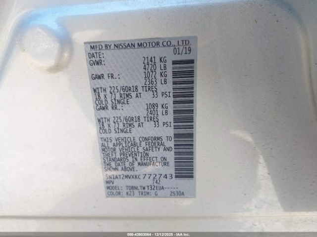 2019 NISSAN ROGUE 5N1AT2MVXKC772743 Photo 8