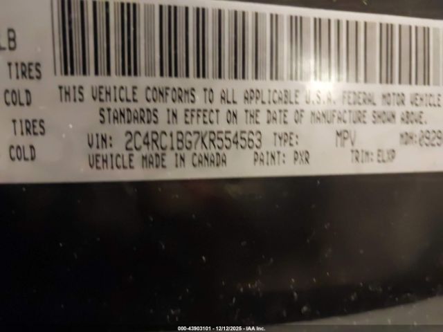 2019 CHRYSLER PACIFICA 2C4RC1BG7KR554563 Photo 8