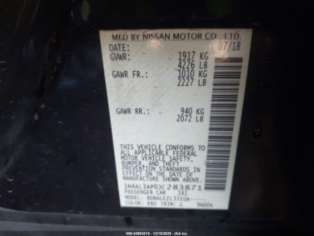 2018 NISSAN ALTIMA 1N4AL3AP0JC283871 Photo 8