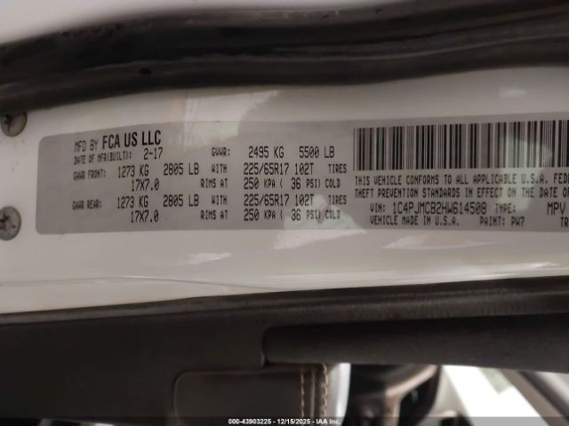 2017 JEEP CHEROKEE 1C4PJMCB2HW614508 Photo 8