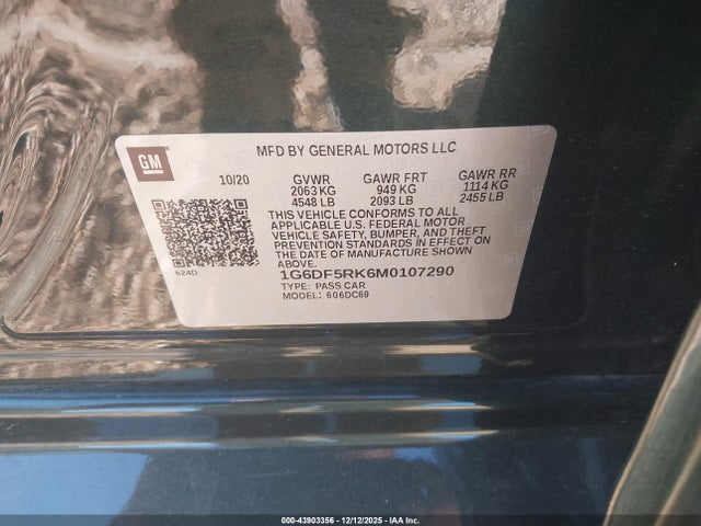 2021 CADILLAC CT4 1G6DF5RK6M0107290 Photo 8