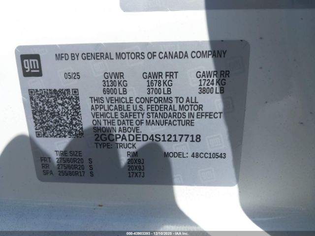 2025 CHEVROLET SILVERADO 1500 2GCPADED4S1217718 Photo 8