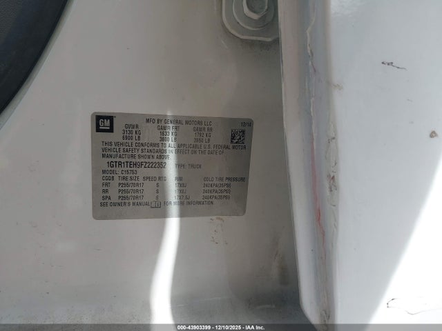 2015 GMC SIERRA 1500 1GTR1TEH9FZ222352 Photo 8