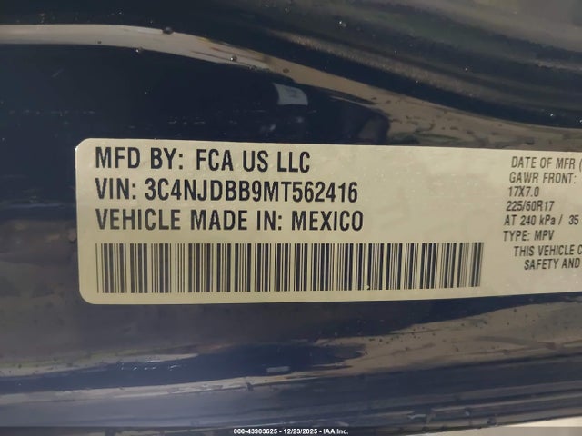 Jeep Compass Latitude 4x4 2021 3C4NJDBB9MT562416 Image 9