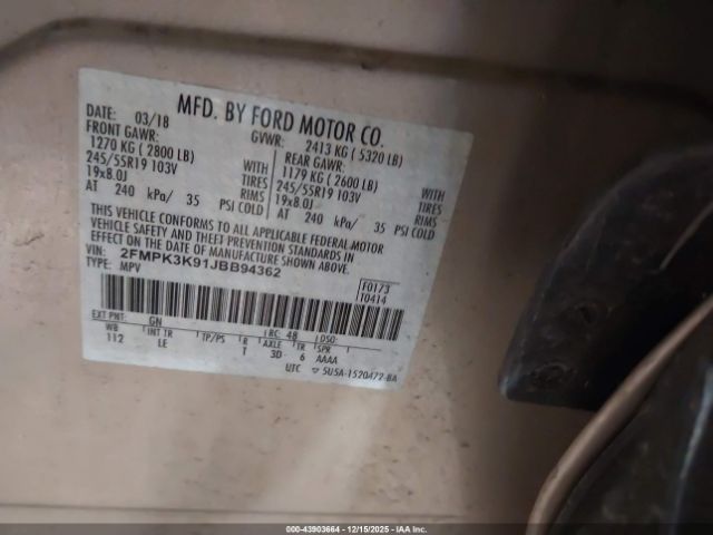 2018 FORD EDGE 2FMPK3K91JBB94362 Photo 8