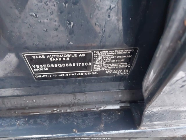 2006 SAAB 9-5 YS3ED59G063517208 Photo 8