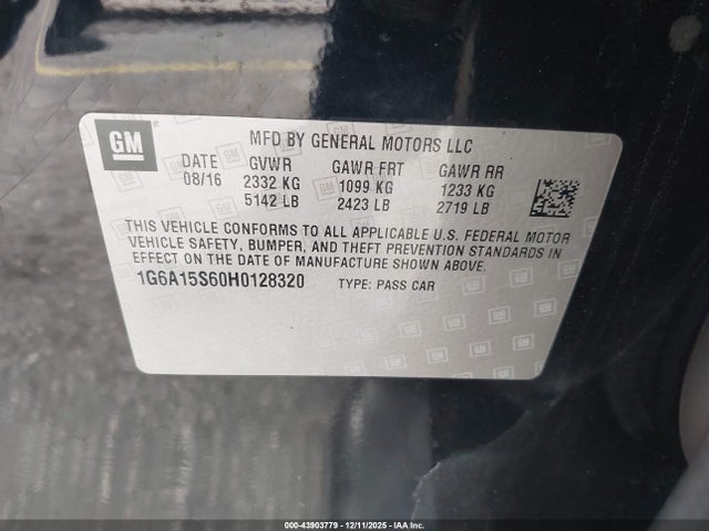 2017 CADILLAC CTS-V 1G6A15S60H0128320 Photo 8