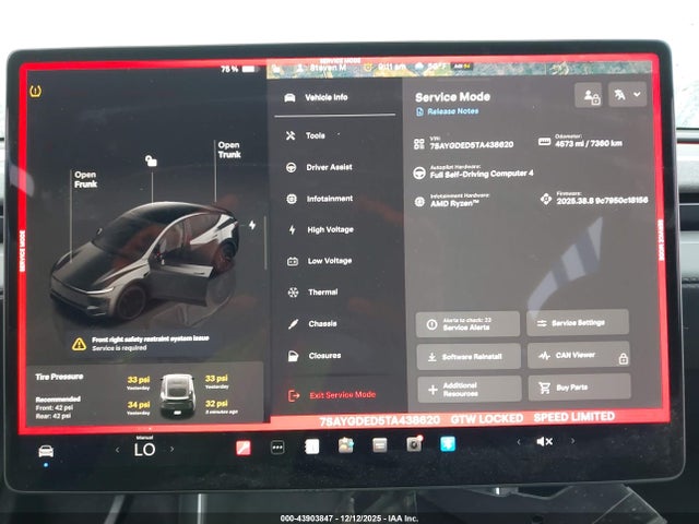 2026 TESLA MODEL Y 7SAYGDED5TA438620 Photo 6