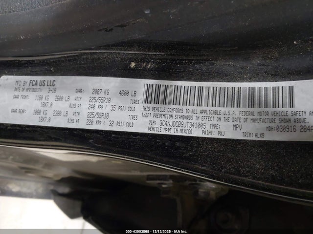 3C4NJDCB9JT341005 Jeep Compass Limited 4x4