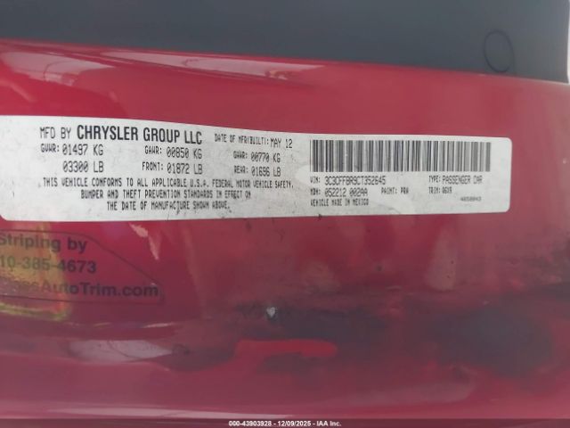 2012 FIAT 500 3C3CFFBR9CT352645 Photo 8