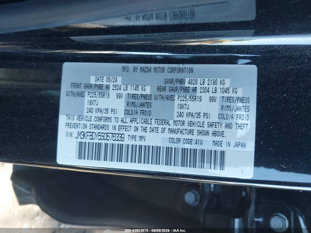 Aukcja sprzedaży 2025 Mazda Cx-5 2.5 Turbo Premium, vin: JM3KFBDY5S0576339, numer aukcji: 43903978