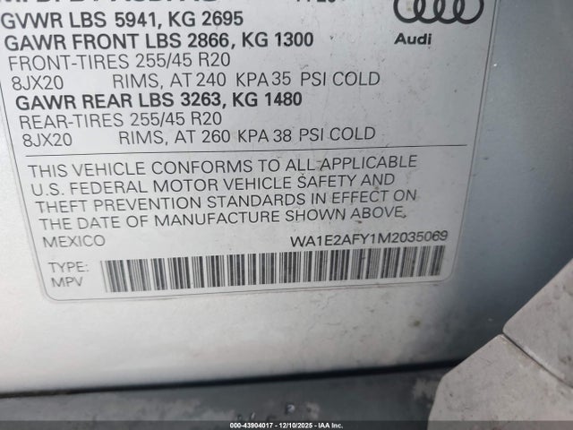 2021 AUDI Q5 WA1E2AFY1M2035069 Photo 8