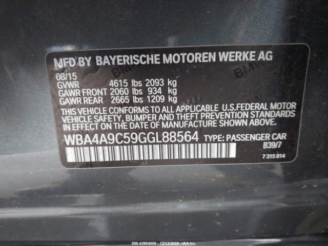 2016 BMW 428I GRAN COUPE WBA4A9C59GGL88564 Photo 8