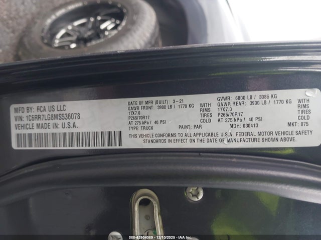 RAM 1500 Class 2021 1C6RR7LG8MS536078 Image 22