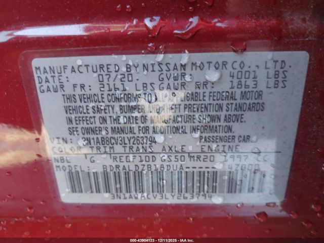 2020 NISSAN SENTRA 3N1AB8CV3LY263794 Photo 8