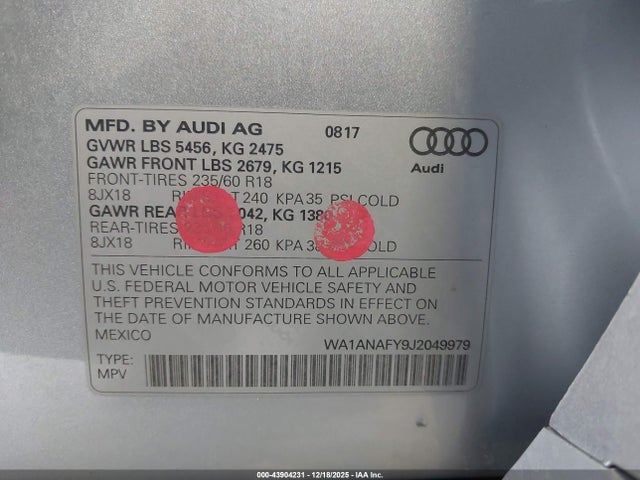 2018 AUDI Q5 WA1ANAFY9J2049979 Photo 8