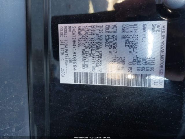 2019 NISSAN ROGUE 5N1AT2MV4KC808684 Photo 8