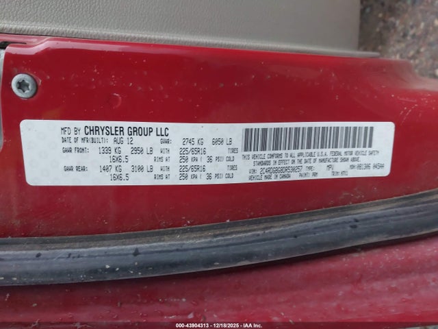 Aukcja sprzedaży 2013 Dodge Grand Caravan American Value Pkg, vin: 2C4RDGBG8DR530257, numer aukcji: 43904313