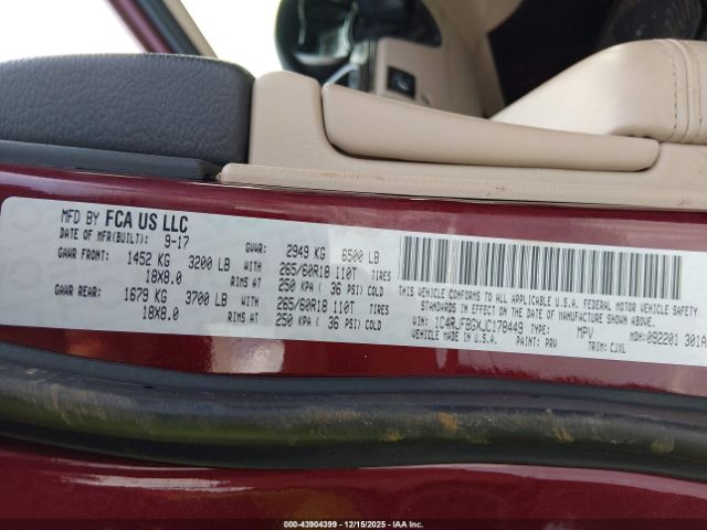 2018 JEEP GRAND CHEROKEE 1C4RJFBGXJC178449 Photo 8