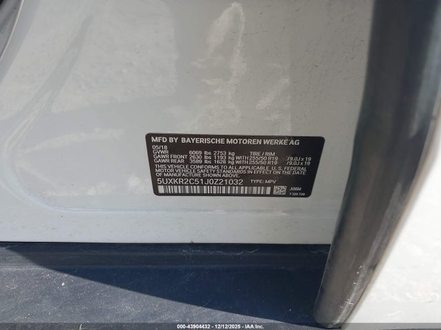 BMW X5 Sdrive35i 2018 5UXKR2C51J0Z21032 Image 9