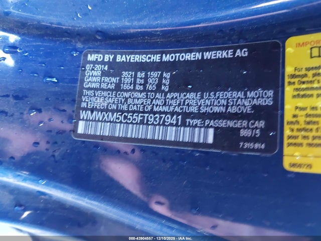 2015 MINI HARDTOP WMWXM5C55FT937941 Photo 8