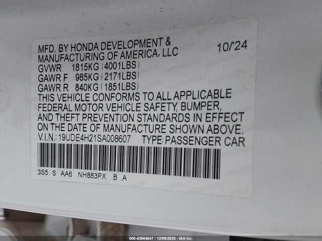 Acura Integra 2025 19UDE4H21SA008607 Image 9