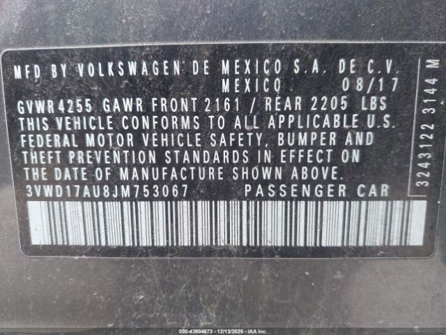 2018 VOLKSWAGEN GOLF SPORTWAGEN 3VWD17AU8JM753067 Photo 8