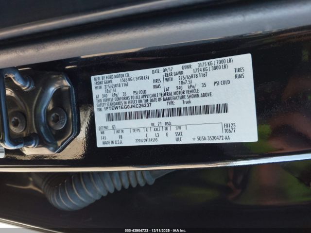 2018 FORD F-150 1FTEW1EG0JKC26237 Photo 8