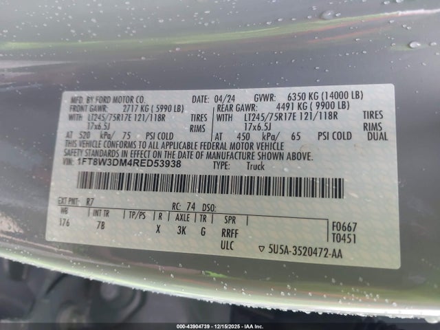 1FT8W3DM4RED53938 Ford F-350 Platinum