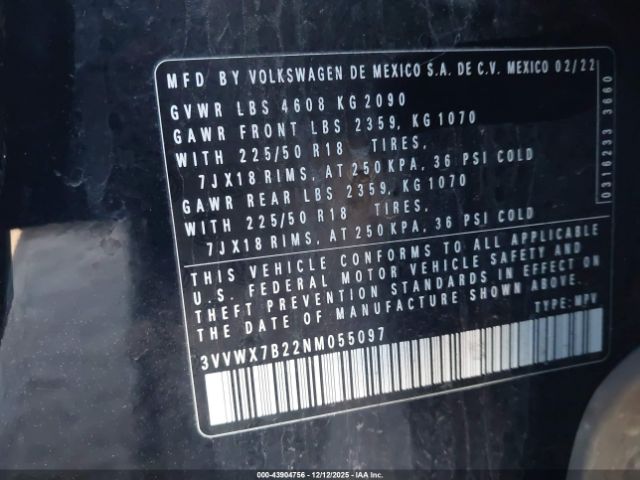 2022 VOLKSWAGEN TAOS 3VVWX7B22NM055097 Photo 8