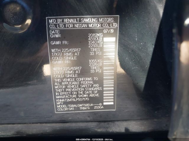 2020 NISSAN ROGUE KNMAT2MT6LP507170 Photo 8