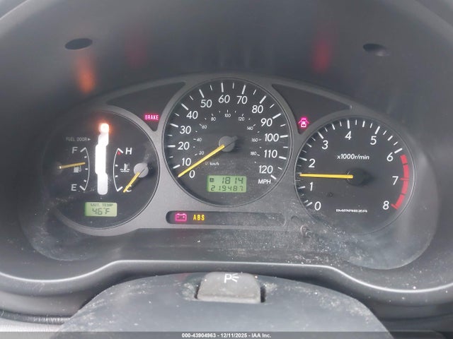 Aukcja sprzedaży 2002 Subaru Impreza Outback Sport, vin: JF1GG68582H810192, numer aukcji: 43904963