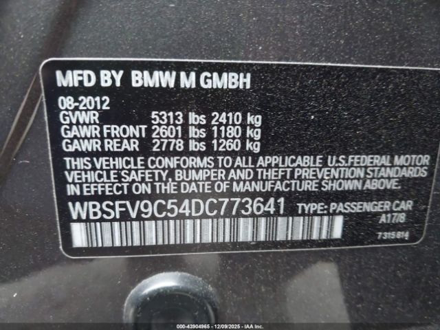2013 BMW M5 WBSFV9C54DC773641 Photo 8