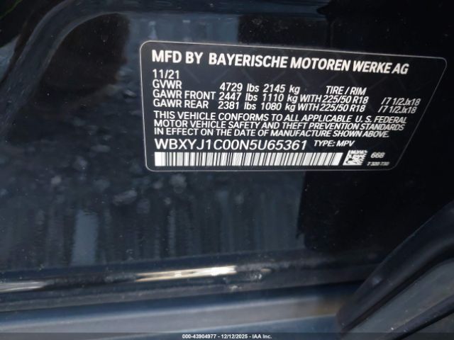 2022 BMW X2 WBXYJ1C00N5U65361 Photo 8