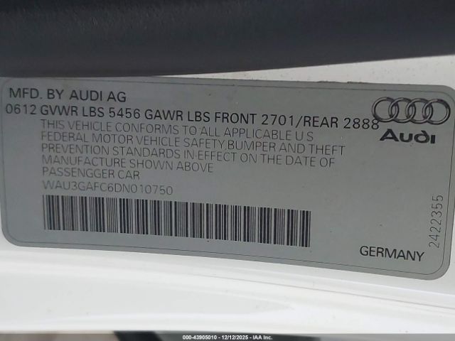 2013 AUDI A7 WAU3GAFC6DN010750 Photo 8