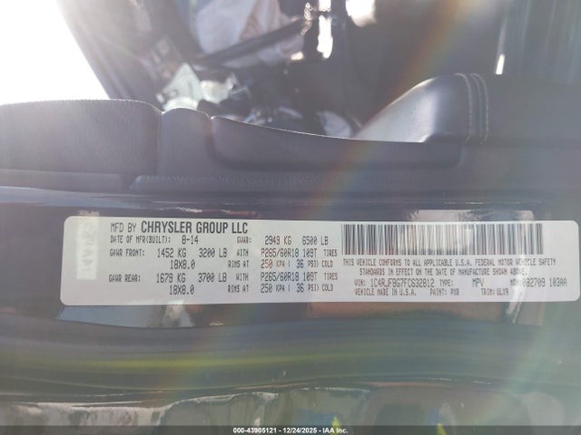 Aukcja sprzedaży 2015 Jeep Grand Cherokee Limited, vin: 1C4RJFBG7FC632812, numer aukcji: 43905121