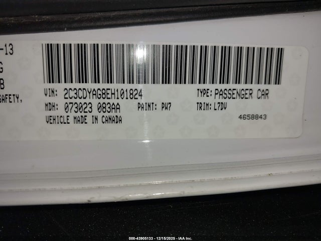 2014 DODGE CHALLENGER 2C3CDYAG8EH101824 Photo 8