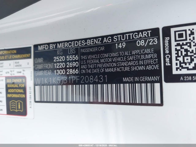 2023 MERCEDES-BENZ E 450 W1K1K5JB1PF208431 Photo 8