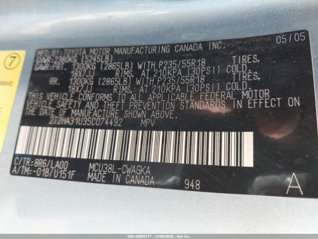 2005 LEXUS RX 330 2T2HA31U35C074492 Photo 8