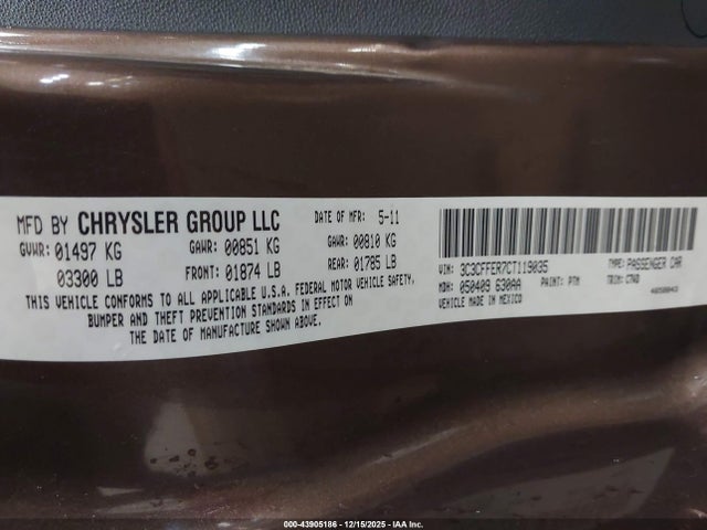 2012 FIAT 500C 3C3CFFER7CT119035 Photo 8