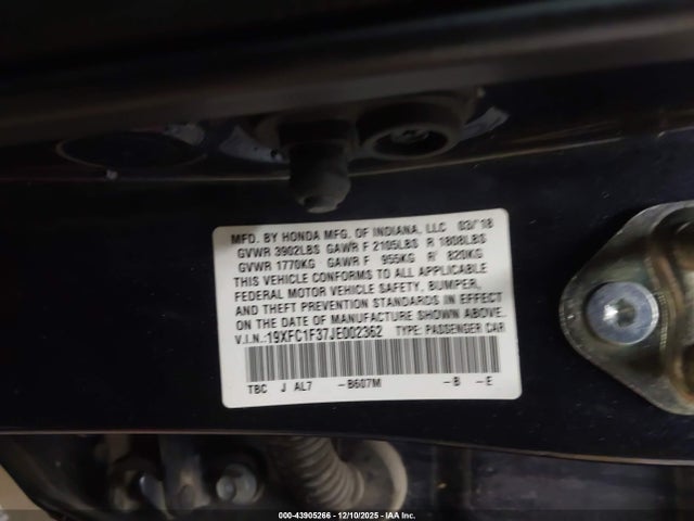 19XFC1F37JE002362 Honda Civic Ex-t