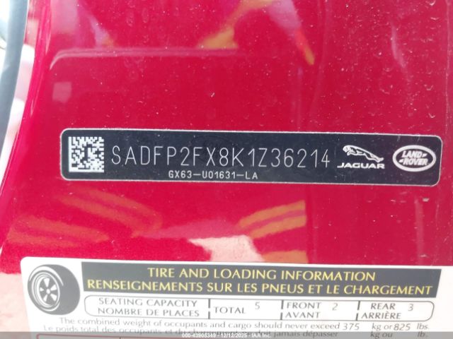 2019 JAGUAR E-PACE SADFP2FX8K1Z36214 Photo 8
