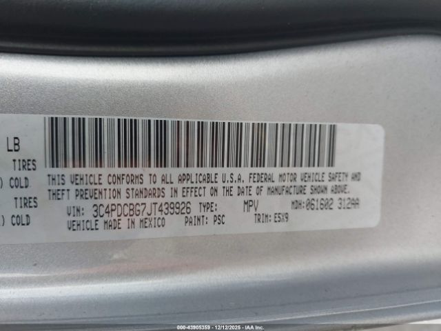 2018 DODGE JOURNEY 3C4PDCBG7JT439926 Photo 8