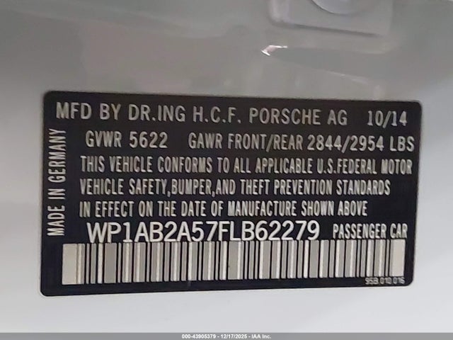 2015 PORSCHE MACAN WP1AB2A57FLB62279 Photo 8