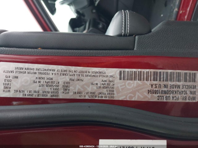 2021 JEEP GRAND CHEROKEE L 1C4RJKBG0M8108894 Photo 8