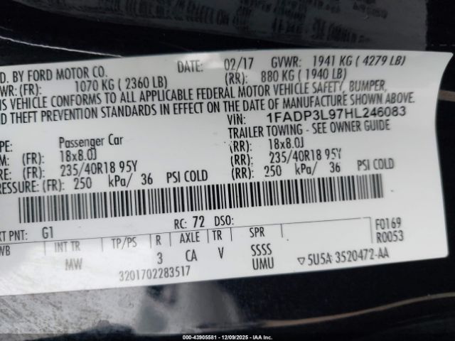 2017 FORD FOCUS ST 1FADP3L97HL246083 Photo 8