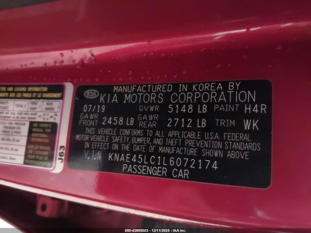 2020 KIA STINGER KNAE45LC1L6072174 Photo 8